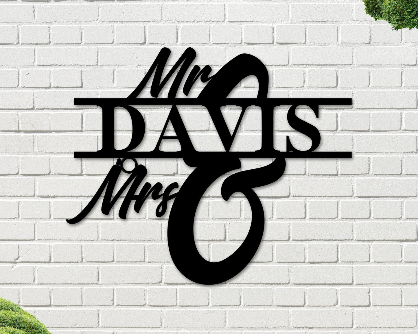 Mr and Mrs sign, Wedding Decor, Wedding Gift, Newly Wed Sign, Metal Mr and Mrs, Wedding Name Metal Sign, Last name Sign, Personalized Sign