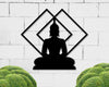 Buddha Metal Sign, Metal Wall Art, Zen Decor, Yoga Decor, Buddhist Decor, Meditation Art, Metal Sign, Yoga Namaste Sign, Zen Lotus Sign