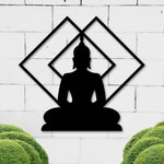 Buddha Metal Sign, Metal Wall Art, Zen Decor, Yoga Decor, Buddhist Decor, Meditation Art, Metal Sign, Yoga Namaste Sign, Zen Lotus Sign