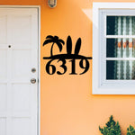 Surfboard Address Sign, Surfboard Decor, Metal Surfboard Address Sign, Address Sign, surf style, surf art, Metal Beach House Numbers, Steel