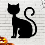 Cat Sign, Cat Lover Sign, Cat Decor, Cat Metal Sign, Cat Wall Art, Cat Silhouette Sign, Metal Sign, Metal Wall Art, Animal Silhouette, Kitty