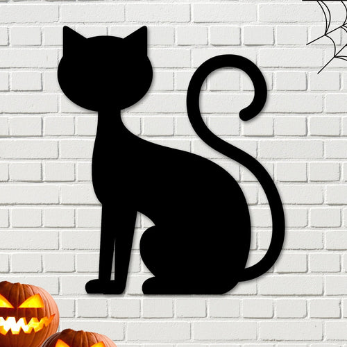 Cat Sign, Cat Lover Sign, Cat Decor, Cat Metal Sign, Cat Wall Art, Cat Silhouette Sign, Metal Sign, Metal Wall Art, Animal Silhouette, Kitty