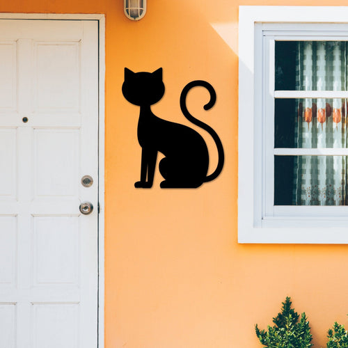 Cat Sign, Cat Lover Sign, Cat Decor, Cat Metal Sign, Cat Wall Art, Cat Silhouette Sign, Metal Sign, Metal Wall Art, Animal Silhouette, Kitty