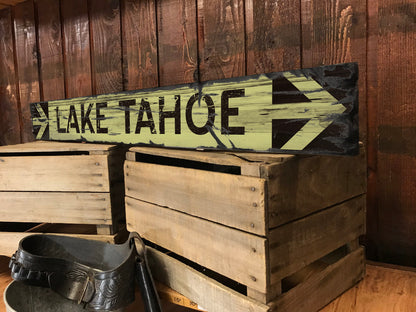 Custom Lake Sign on Rustic Barn Wood. Vintage Lake House Sign measures 4 feet long. Handcrafted Wood Sign. Any Lake Name