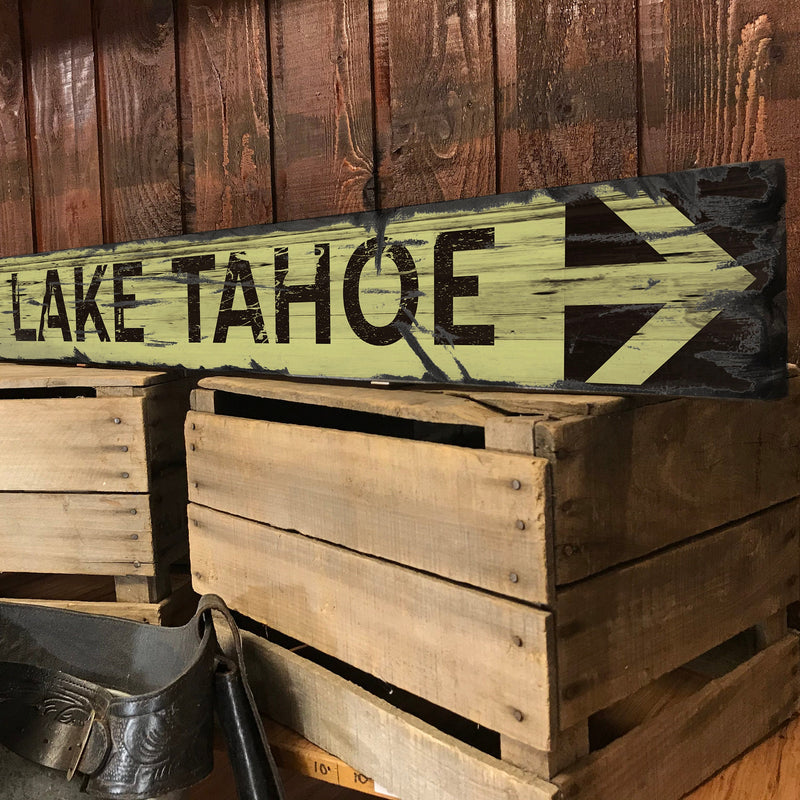 Custom Lake Sign on Rustic Barn Wood. Vintage Lake House Sign measures 43 Inches long. Handcrafted Wood Sign. Any Lake Name