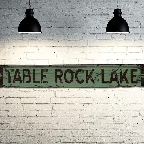 Custom lake sign on rustic barn wood, any lake name