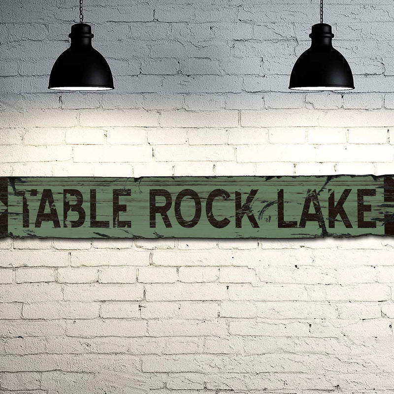 Custom lake sign on rustic barn wood, any lake name