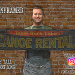 Fun Canoe Rental Lake House Sign - Free Personalization. Rustic Barn Wood