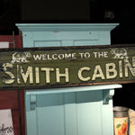 Custom CABIN SIGN on Barn Wood - with Bears