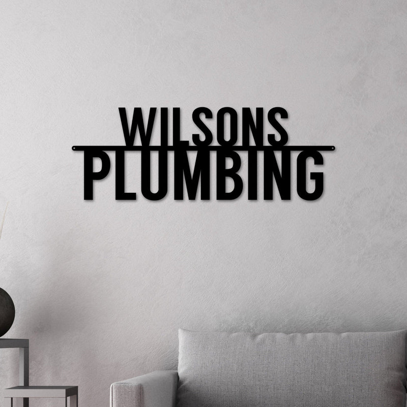 Plumber Sign, Small Business Sign, Plumber Gift, Metal Sign, Business owner Gift, Plumber, Personalized Sign, Custom Sign