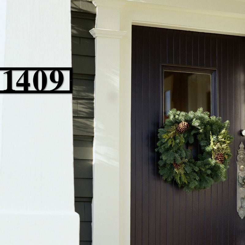 Modern Metal Address Sign for Home, Custom House Numbers, Large Outdoor Address Plaque with Personalized Address Sign, House Number