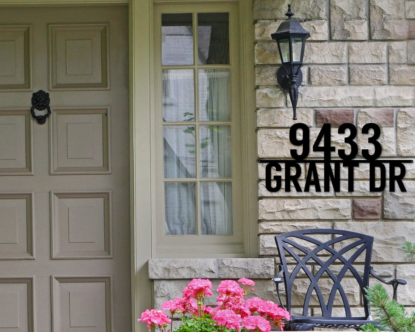 Metal Address Sign for House