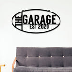 Custom Garage Sign, The Garage EST Sign, Personalized Gift For Him, Husband Gift, Shop Sign, Metal Workshop Sign, Metal Sign, Workshop Sign