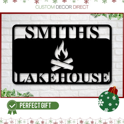 Christmas Gift, Metal Sign, Personalized Lakehouse sign, cottage sign, Camp fire sign, Custom sign, Personalized Camp Sign, RV sign, Best