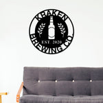 Christmas Gift, Personalized Brewery Metal Sign, Gift For Him, Boyfriend Gift, Husband Gift, Metal Wall Art, Housewarming, Metal Wall Yorch