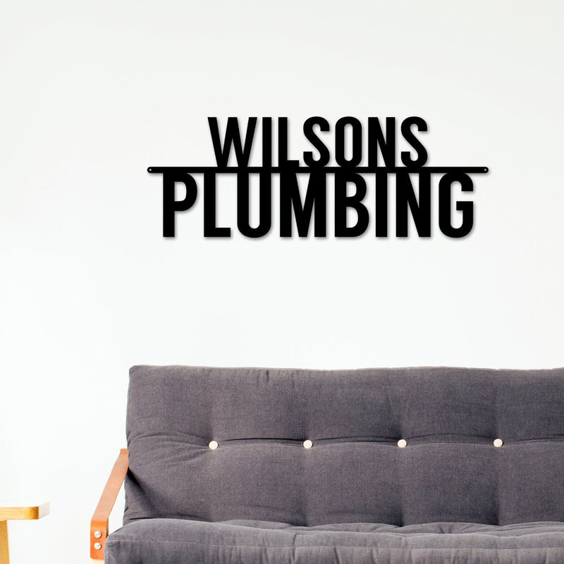 Plumber Sign, Small Business Sign, Plumber Gift, Metal Sign, Business owner Gift, Plumber, Personalized Sign, Custom Sign