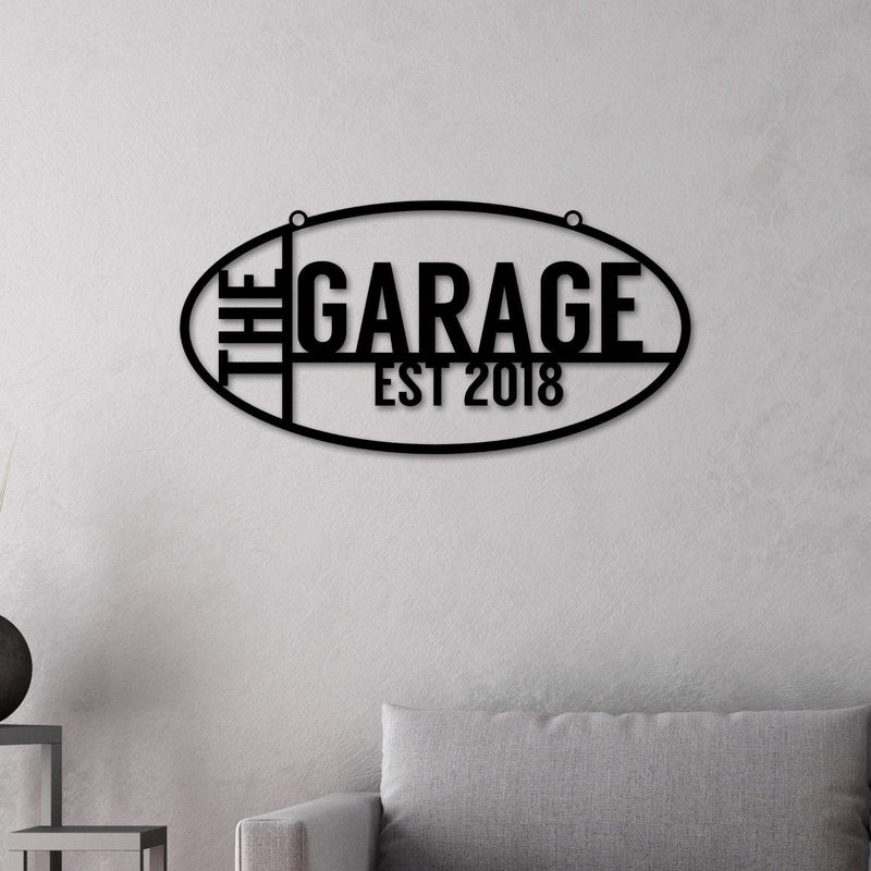 Personalized Garage Sign, Hanging Shop Sign, Store Sign, Husband Gift, Custom Garage Sign, Metal Shop Sign, Metal Workshop Sign, Metal Sign