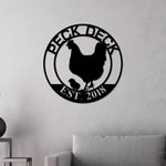 Our Little Coop Sign Metal Sign, Chicken Coop Sign, Metal Chicken Coop Sign, Personalized Chicken Coop sign, Metal Wall Art, Farmhouse Decor