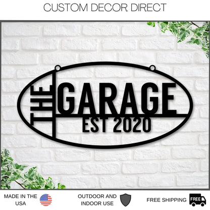 Personalized Gift For Him, Husband Gift, Custom Garage Sign, Metal Shop Sign, Metal Workshop Sign, Metal Sign, Bestseller