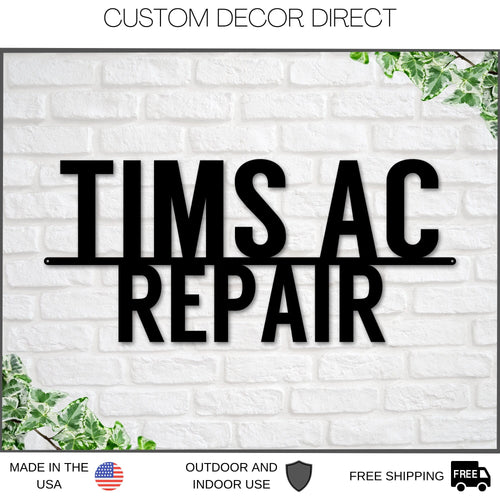 AC Business sign, Air Conditioning Business, AC Sign, Business Sign, Custom Busines Sign, LLC sign, Personalized Business