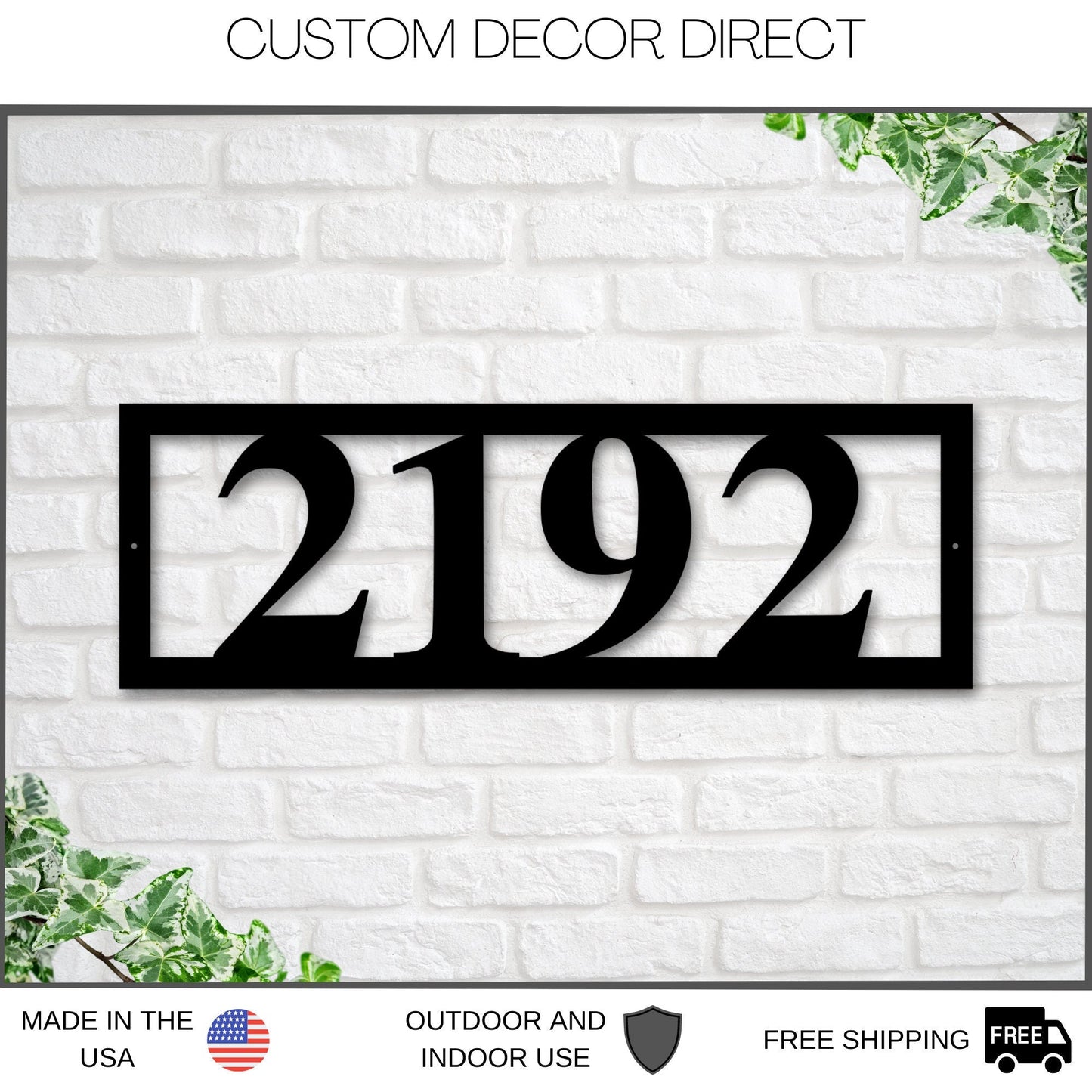 Modern Metal Address Sign for Home, Custom House Numbers, Large Outdoor Address Plaque with Personalized Address Sign, House Number
