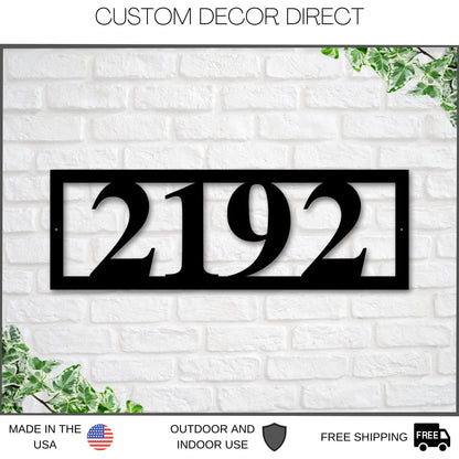 Modern Metal Address Sign for Home, Custom House Numbers, Large Outdoor Address Plaque with Personalized Address Sign, House Number