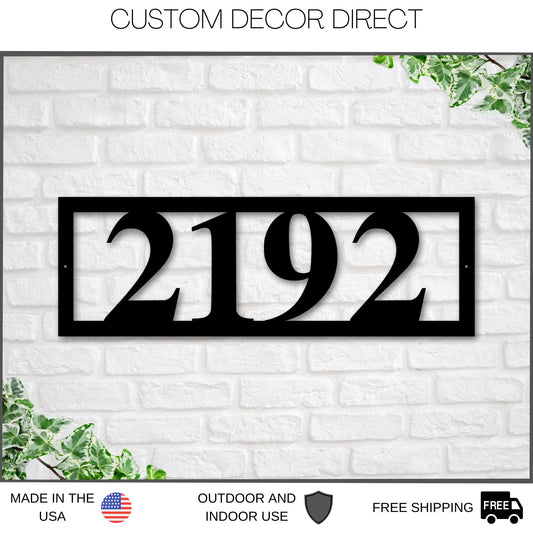 Modern Metal Address Sign for Home, Custom House Numbers, Large Outdoor Address Plaque with Personalized Address Sign, House Number