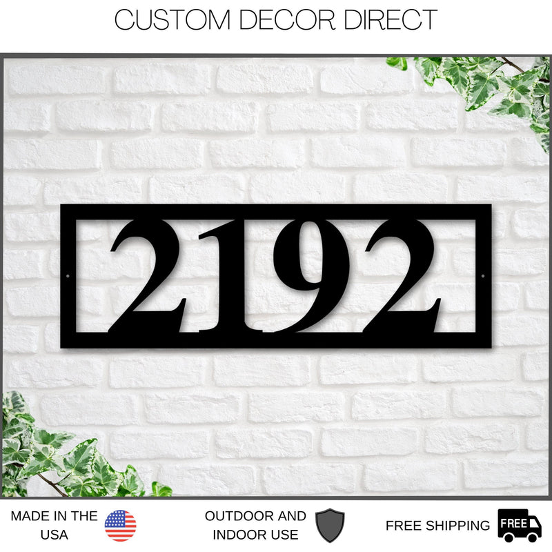 Modern Metal Address Sign for Home, Custom House Numbers, Large Outdoor Address Plaque with Personalized Address Sign, House Number