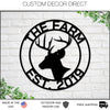 Ranch sign, Farm sign, Hunting sign, Deer Head Sign, Metal deer sign, Antler Decor, Deer Camp Sign, Last name Sign, Gift for Him, Metal Sign