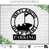 Golf Metal Sign, Personalized Golf Sign, Gold Cart Parking, Metal Wall Art, Metal Sign, Custom Golf Sign, Gift for Him, Golf Gifts 19th hole