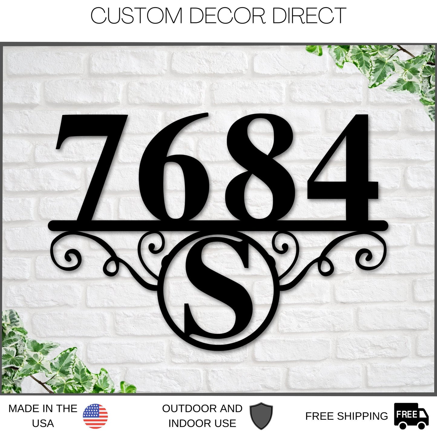 Address Sign, Address Numbers, Address Plaque, Metal house numbers, Personalized Number, Housewarming gifts, Custom metal address sign, EST