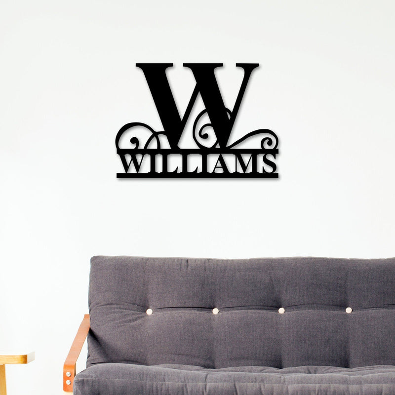 Personalized Metal Monogram Sign, Wedding Gift, Family Name Sign, Outdoor Name Sign, Anniversary, Last Name Sign, Metal Sign, Front Door