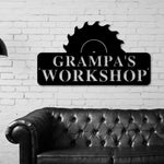 Personalized Workshop Metal Sign, Metal Workshop Sign, Custom Workshop Sign, Garage Sign, Fathers Day Gift, Dad's Workshop Sign, Paw Paw pop