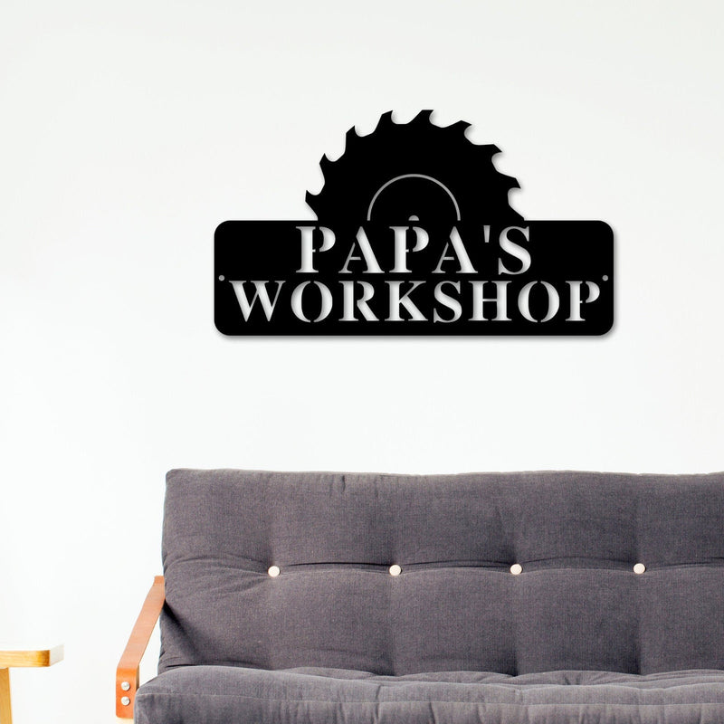 Daddys Workshop, Dads Garage Sign, Workshop, Fathers Day Gift, Gift for Husband, Sign for Dad, Metal Sign, Daddy Daughter Gift, Daddy Gift