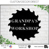Grandpa's Workshop Sign, Crescent Wrench & Hammer art, Gift for Grandpa, Woodworker Sign, Custom Workshop Sign, Grandpa Gift, Workshop Sign