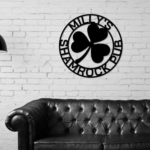 Personalized Irish Pub Sign, Irish Bar Sign, St. Patrick's Day Decor, Irish Sign, Bar Sign, Personalized Sign, Irish Bar Sign, Shamrocks