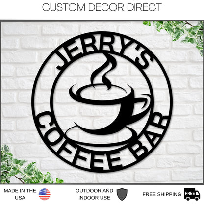 Mothers day gift, Personalized Mothers day Gift, Gift for Mom, Coffee Bar Sign, Coffee Sign, Coffee Lover, Coffee, Metal Coffee Sign, Coffee