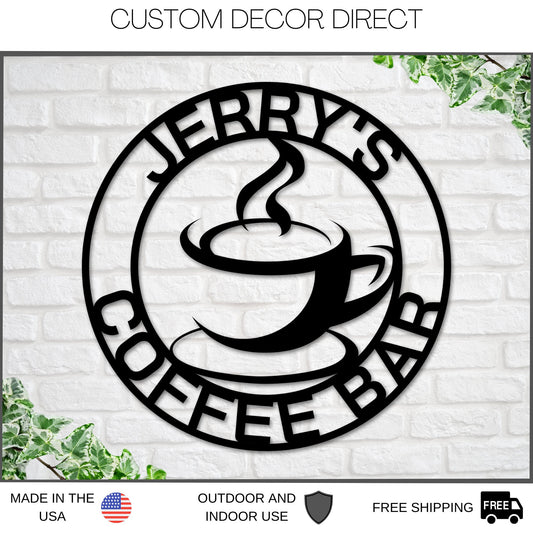 Mothers day gift, Personalized Mothers day Gift, Gift for Mom, Coffee Bar Sign, Coffee Sign, Coffee Lover, Coffee, Metal Coffee Sign, Coffee
