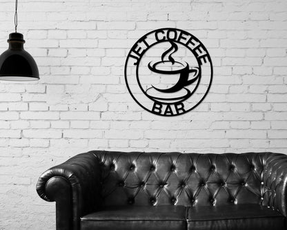 Café Sign, Coffee Cafe Sign, Custom Café, Coffee Lover, Metal Coffee Sign, Coffee Wall Art, Coffee Decor, Coffee Station Sign, Kitchen