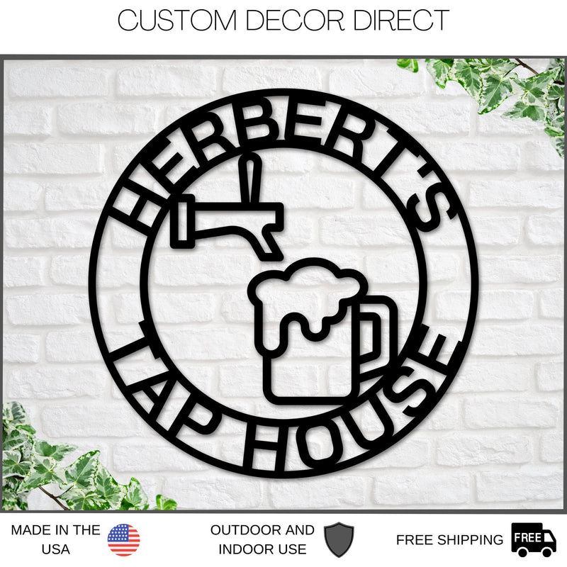 Personalized Beer Tap Sign, Personalized Bar Sign, Bar Signs, Personalized Signs, Bar Decor, Man Cave, Custom Gift, Father's Day Gift Custom