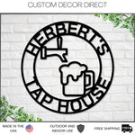 Beer Tap Sign, Personalized Bar Sign, Bar Signs, Personalized Signs, Bar Decor, Man Cave, Custom Gift, Father's Day Gift, Custom Bar Sign