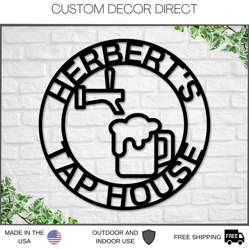 Beer Tap Sign, Personalized Bar Sign, Bar Signs, Personalized Signs, Bar Decor, Man Cave, Custom Gift, Father's Day Gift, Custom Bar Sign