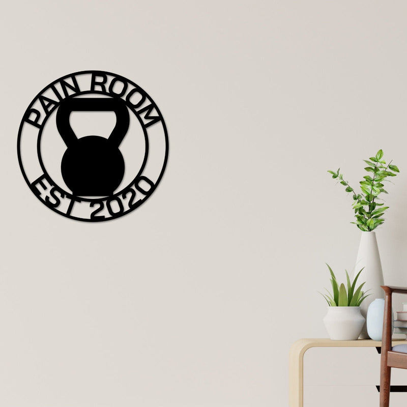 Personalized Gym Sign, Custom Weight Name Sign, Metal Wall Art, Barbell Sign, Outdoor Gym Sign