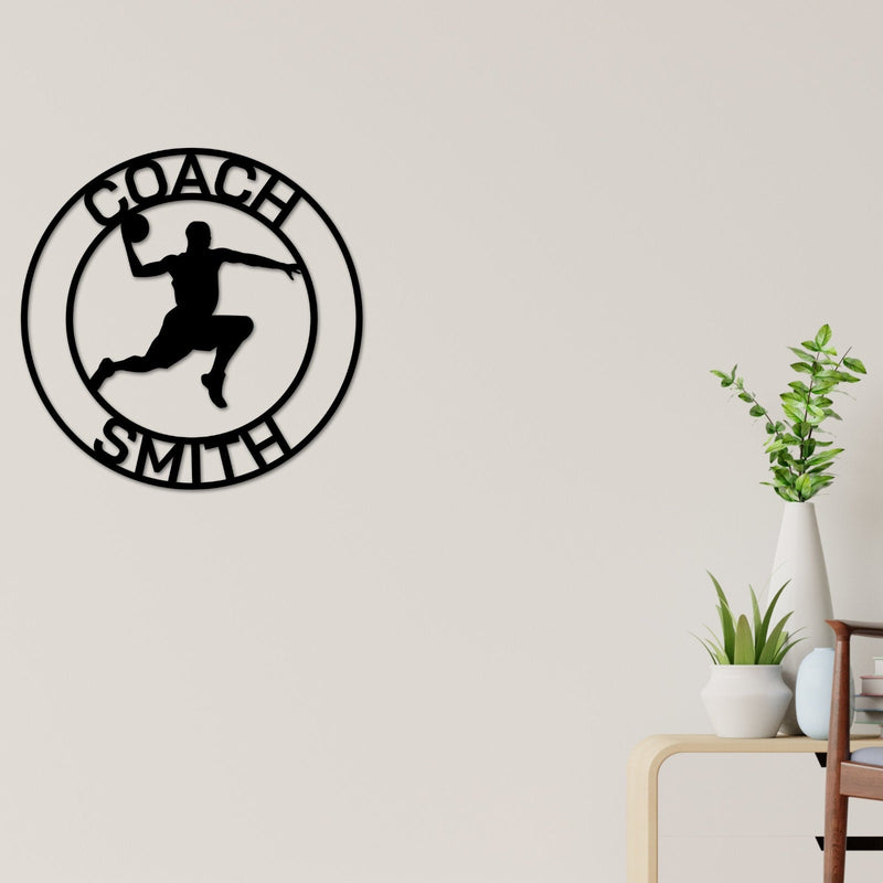Basketball Sign, Basketball Gift for Boys, Personalized Basketball for boys room, Metal Basketball Sign, Coach Sign, Sports Decor, Kids Gift