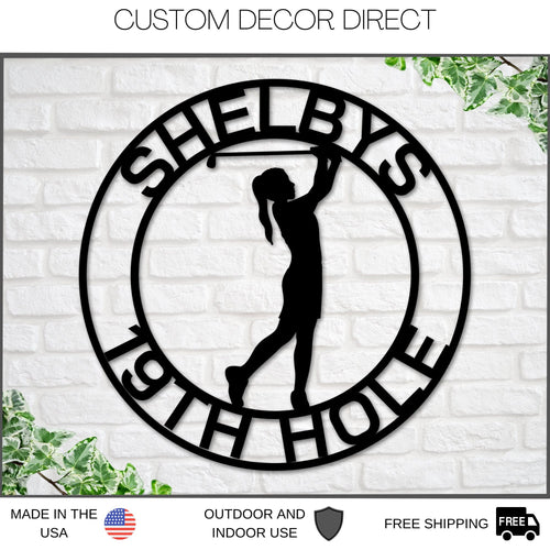 Golf Sign, Golf Gift for Girls, Personalized Golf Sign for Girls room, Metal Golf Sign, Coach Sign, Sports Decor, Golf Coach Sign, Girl Golf