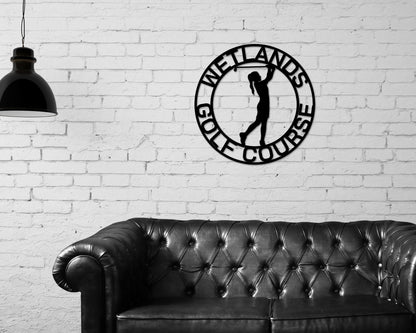 19th Hole Sign for her, Personalized Golf Sign, Personalized Golf Decor, Golf Wall Art, Metal Sign, Golf Sign, Gift for her, Golf Girl