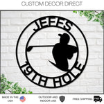Golf Sign, 19th Hole Sign for her, Personalized Golf Sign, Personalized Golf Decor, Golf Wall Art, Metal Sign, Gift for Dad, Bar Sign, Golf