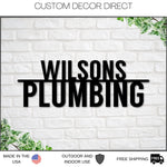 Plumber Sign, Small Business Sign, Plumber Gift, Metal Sign, Business owner Gift, Plumber, Personalized Sign, Custom Sign