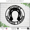 Horseshoe Custom sign, Steel Art, Barn sign, Custom metal sign, horseshoe metal art, horseshoe art, Country home sign, Farmhouse Decor, Sign