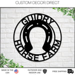 Horseshoe Custom sign, Steel Art, Barn sign, Custom metal sign, horseshoe metal art, horseshoe art, Country home sign, Farmhouse Decor, Sign
